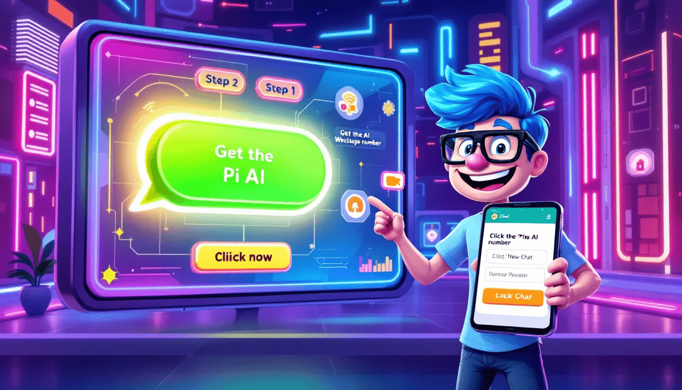 An illustration showing how to get pi ai whatsapp number.
