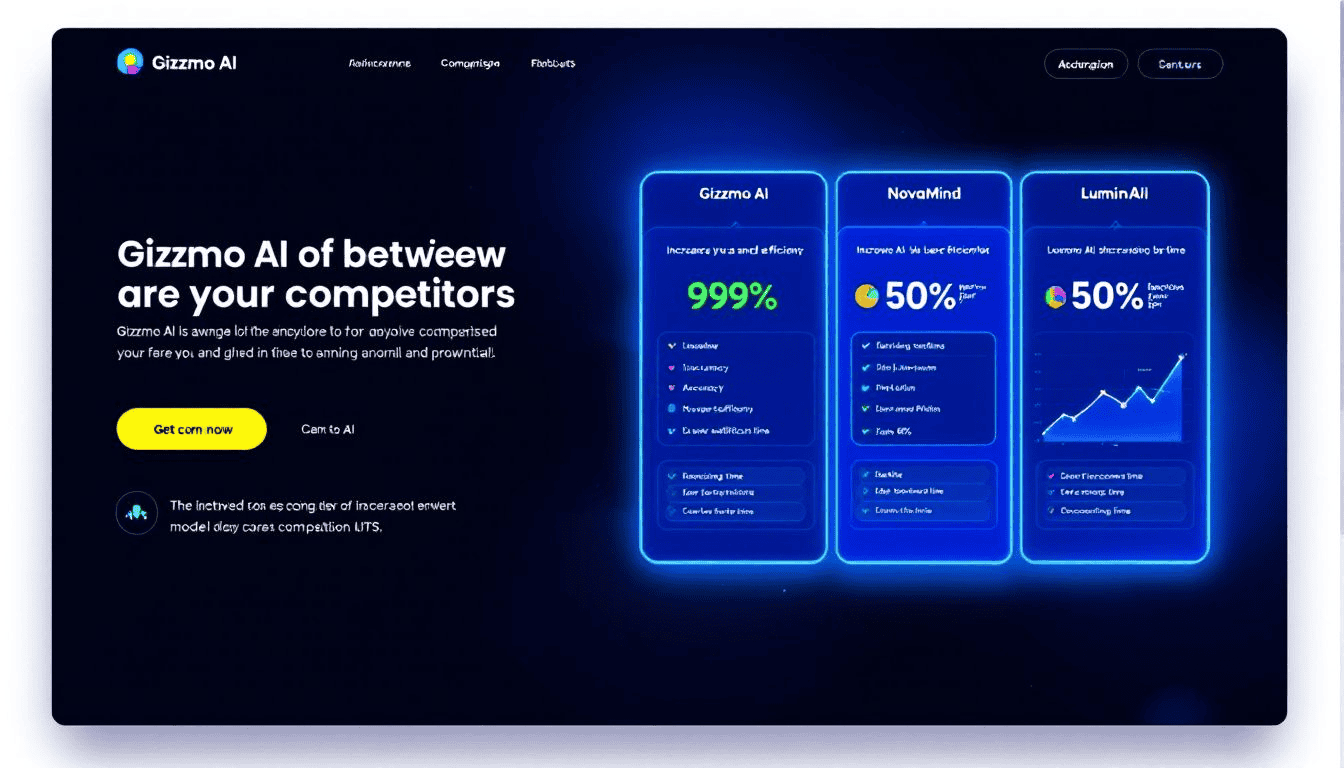 Comparison of gizzmo ai with its competitors in the market.