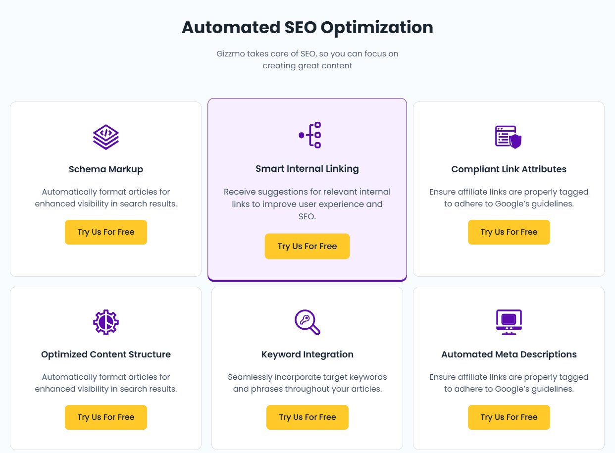 Built-in seo optimization tools