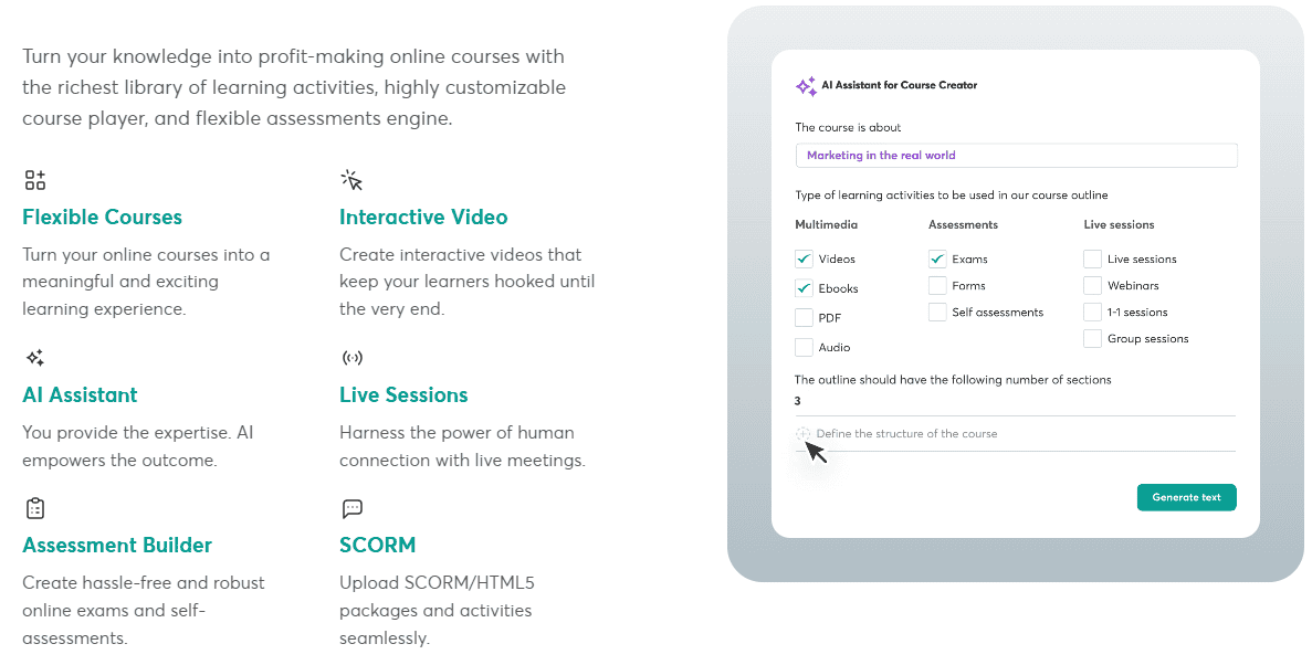 Course creation tools