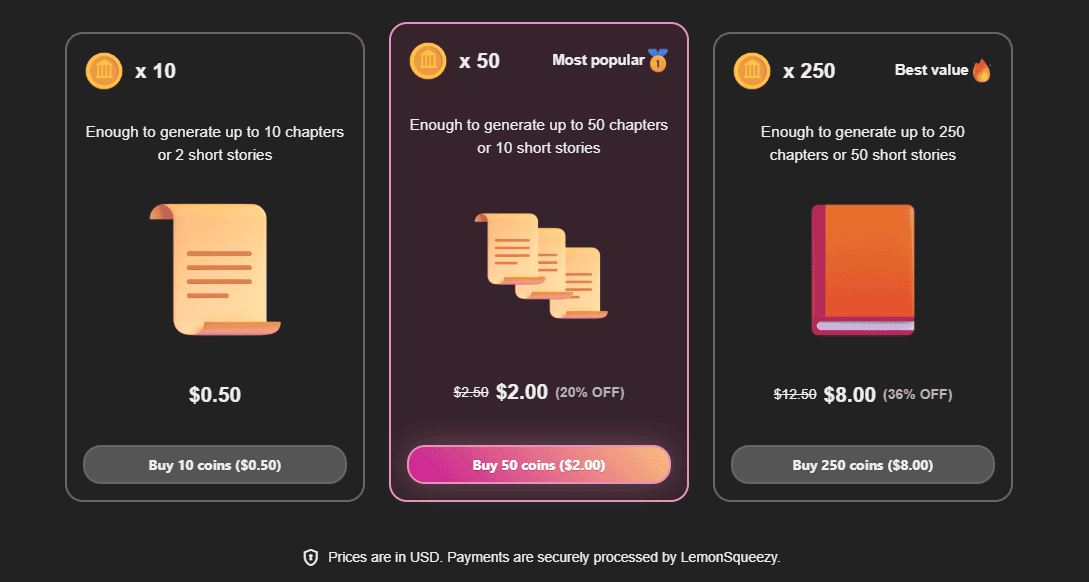 Pricing plans