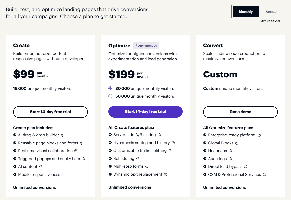 Pricing plans and value