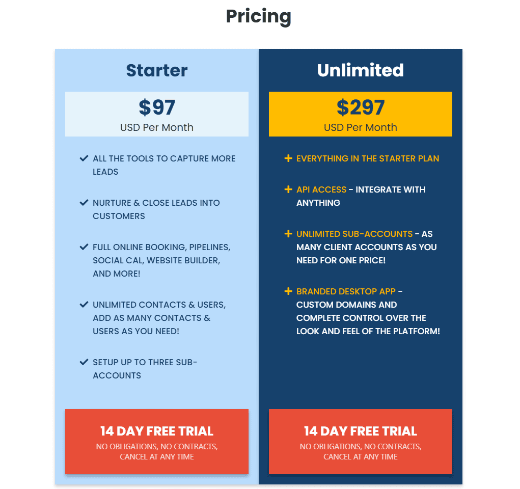 Pricing plans and value