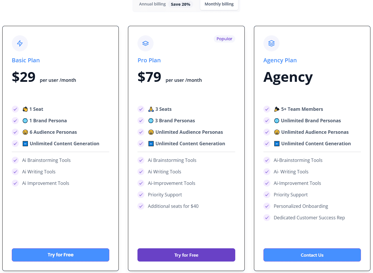 Pricing and plans