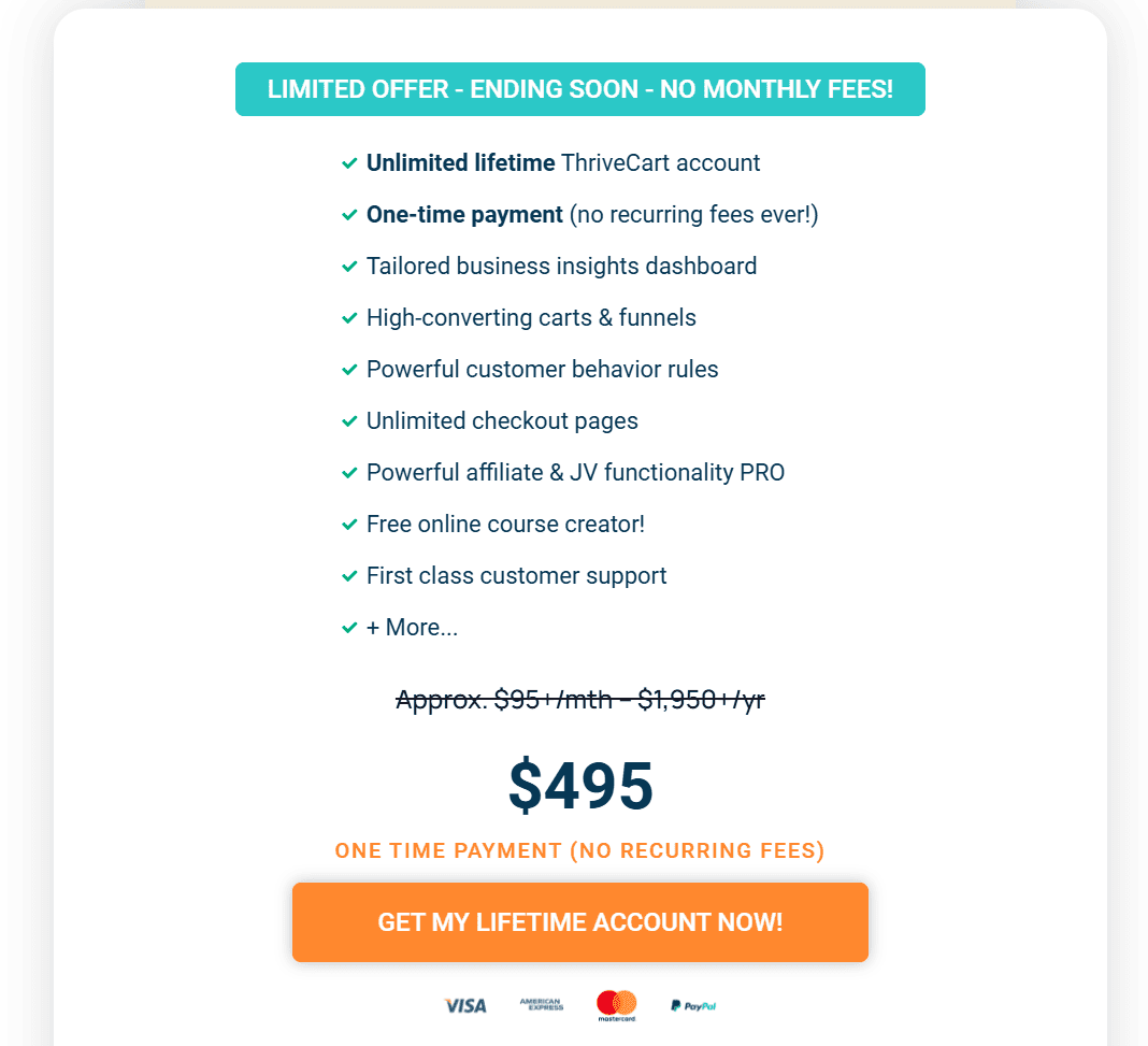 Thrivecart pricing