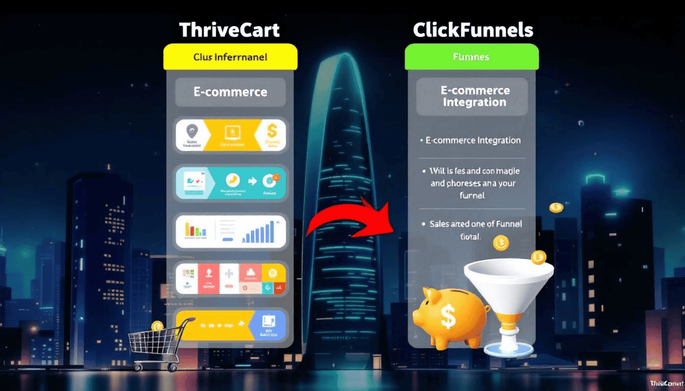 Key differences between thrivecart and clickfunnels in sales funnel capabilities.