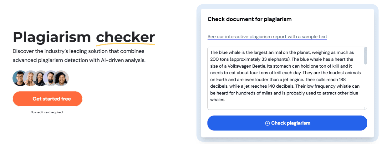 Plagiarism checker