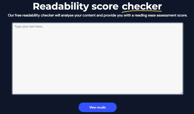 Readability score