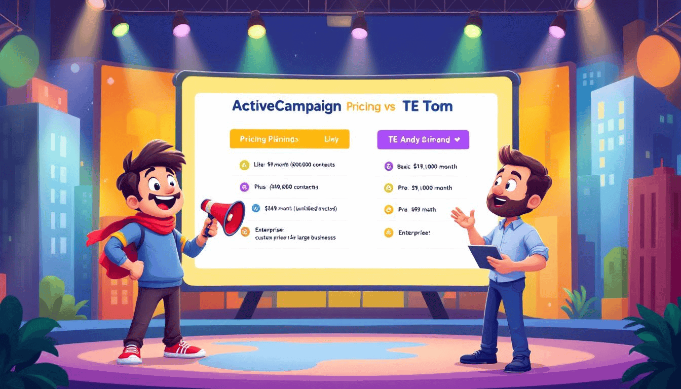 Pricing plans of activecampaign and tinyemail.