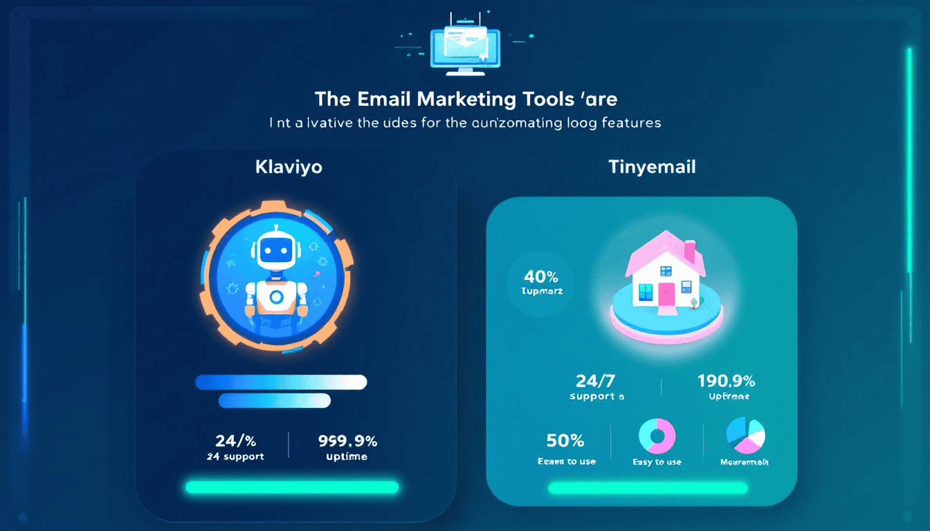 Pricing structure of klaviyo and tinyemail email marketing tools.